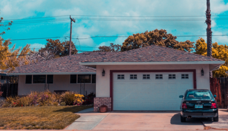 Car in front of a house